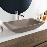 Mondiaz Topi waskom 59.5x34.5x10cm rechthoek opbouw Solid Surface Smoke/Smoke M80180SmokeSmoke