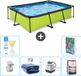 EXIT Toys EXIT Rechthoekig Lime Frame Zwembad - 300 x 200 x 65 cm - Inclusief Pomp - Solarzeil - Zoutwatersysteem - Zwembadzout - 7-delig