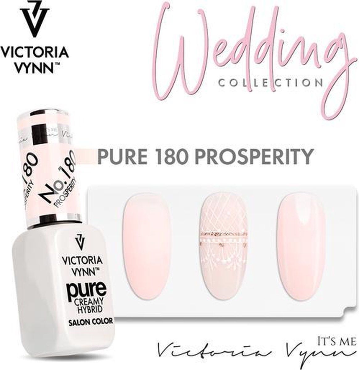 VICTORIA VYNN™ Victoria Vyn Gellak - Gel Nagellak - Pure Wedding Collectie - 180 Prosperity - 8 ml. - Roze