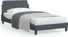 Maison Exclusive - Lit "Dover" en velours, couleur gris foncé, dimensions 100x200 cm