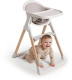 Sleep&Love Love For Sleep Kinderstoel 3-in-1 – Meegroei Kinderstoel – Inklapbaar & Compact – Verstelbare Voetensteun – Afneembaar Dienblad – Wit