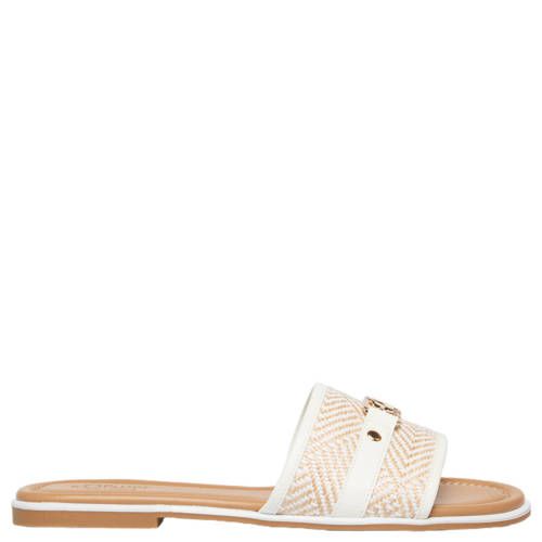 s.Oliver Women Shoes slippers met siergesp wit