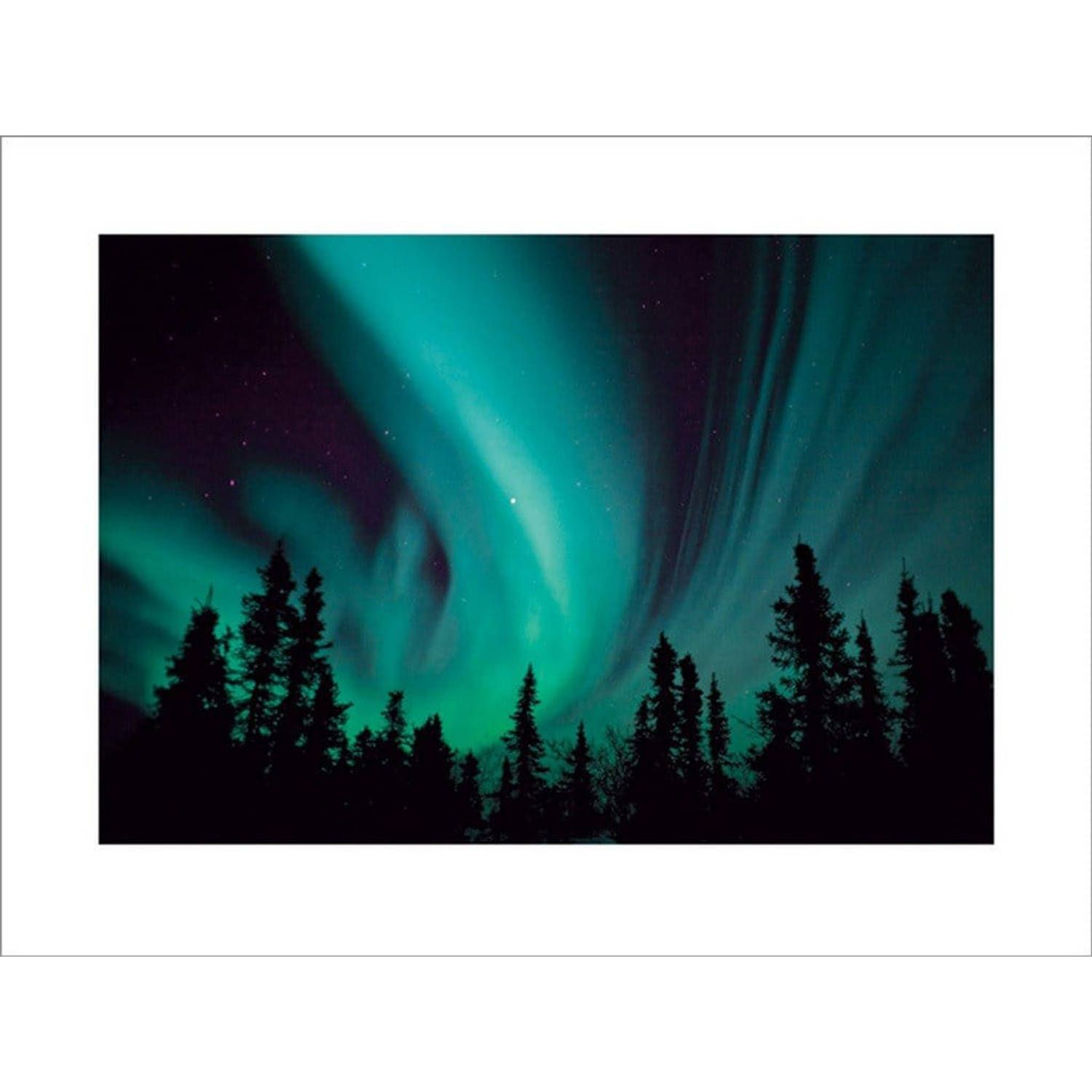 Pyramid northern lights kunstdruk 80x60cm