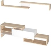 homemaniac Homemania Fenice TV-meubelset 150x27x45 cm Wit en Sonoma