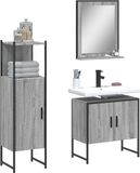 Maison Exclusive - Ensemble de meubles de salle de bain 3 pièces gris Sonoma en bois composite