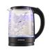 Ochama Bouilloire électrique en verre, 1,7 L, Verre à haute teneur en borosilicate, Lumière bleue, Arrêt automatique, 2200 W
