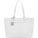 Armani Exchange Liz Essential boodschappentas voor dames met vierkant logo, gebroken wit