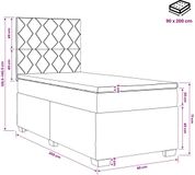 vidaXL Boxspringbed met matras Donkergroen 90 x 200 cm Fluweel