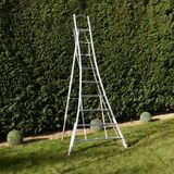 Garden Master® 3-poot Verstelbare Driepootladder – 3,0 m – Aluminium Tuindriepoot – Inclusief Gereedschapsbak, Tas en Gratis Rubberen Voetjes – 150 kg Draagvermogen