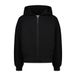 Vingino sweatvest zwart Meisjes Stretchkatoen Capuchon Effen - maat 140