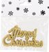 Cosy @ Home Billiet - Vanlaere 6x stuks Merry Christmas kersthangers goud van kunststof 10 cm