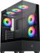 XIGMATEK Alphard Boîtier PC, Midi-Tour, E-ATX, Verre Trempé, ARGB, Noir, Incluant 6 Ventilateurs A-RGB