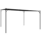 VidaXL Prieel 4x4 m 180 g/m² stof en staal antracietkleurig