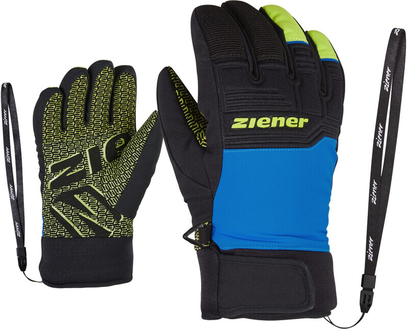 Ziener Ziener Lanus AS PR Handschoenen Kinderen, zwart/blauw 2022 6 Wintersport handschoenen