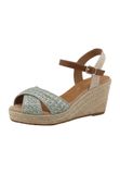 TOM TAILOR Sandaal beige / bruin / mintgroen