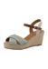 TOM TAILOR Sandaal beige / bruin / mintgroen