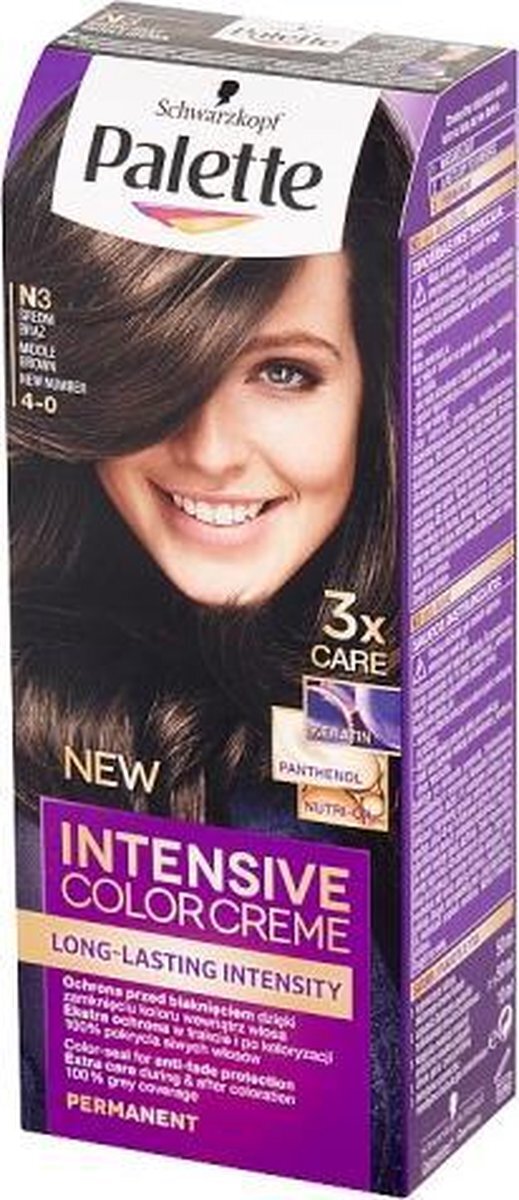 Schwarzkopf Professional PALETTE_Intensive Color Creme Hair Colorant farba do w³osów w kremie N3 Middle Brown