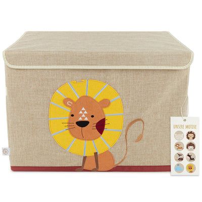 Bieco Lion Nature Toy Storage Box - Sand, Yellow - 65L
