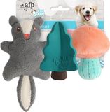 AFP Little Buddy 3-Pack Toy Woodland - Hondenspeeltjes - Speelgoed voor Puppy's - Knuffeltjes voor Honden - 3 stuks