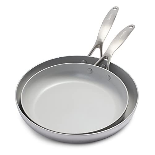 Greenpan Venice Pro Triply Koekenpannenset 26cm & 30cm met anti-aanbaklaag, Zilver