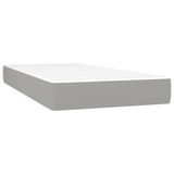 VidaXL Boxspringbed met Matras, Stof, Lichtgrijs, 80x200 cm