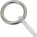 Gardinia gordijnringen met plooihaken, metaal, RVS-look, voor Ø 20 mm, 6 stuks