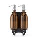 Fortifura Calvi Zeepdispenser - 500ml - set van 2 - houder - geborsteld chroom