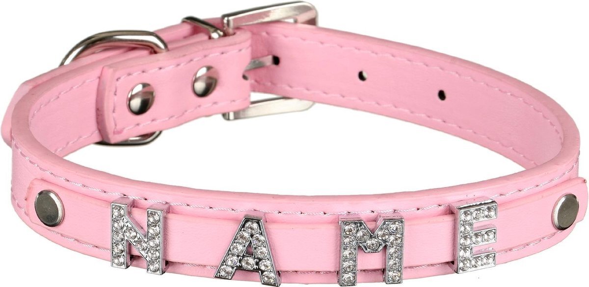 scarlet bijoux scarlet pet | Hondenhalsband "My-Name" incl. 5 strass letters; kan gepersonaliseerd worden met de naam van uw hond; extra letters kunnen besteld worden. Rozig (XS) 26 cm