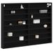 vidaXL Wandvitrine Eiken Zwart Hout 100 x 8,5 x 75 cm