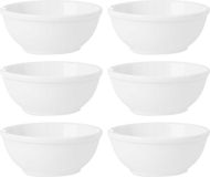 Vivalto Artesania Cerd Vivalto Kommetjes/serveer schaaltjes/soepkommen - 6x - Hendai - porselein - D13 x H5 cm - ivoor wit - Stapelbaar