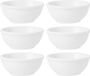 Vivalto Artesania Cerd Vivalto Kommetjes/serveer schaaltjes/soepkommen - 6x - Hendai - porselein - D13 x H5 cm - ivoor wit - Stapelbaar