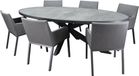 AVH-Collectie Ohio Chianti dining tuinset 7-delig antraciet keramiek