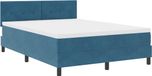 vidaXL Boxspringbed met hoofdeinde Donkerblauw 160 x 200 cm Fluweel
