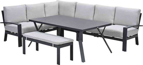 Garden Impressions Rondo aluminium lounge-dining set - valley sand