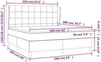 vidaXL Boxspring met matras stof donkerbruin 160x200 cm