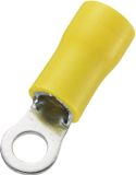 TRU COMPONENTS Ringkabelschoen Dwarsdoorsnede (max.): 6 mm² Schachtdiameter: 4.3 mm Deels geïsoleerd Geel 50 stuk(s)