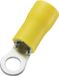 TRU COMPONENTS Ringkabelschoen Dwarsdoorsnede (max.): 6 mm² Schachtdiameter: 4.3 mm Deels geïsoleerd Geel 50 stuk(s)