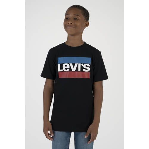 Levi's Kids T-shirt with logo black/red/blue
