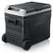Brandson glacière-compresseur, 46 litres, avec 2 zones, compartiment congélateur jusqu'à -20 °C, chariot avec roues et poignée rétractable, mode ECO, écran LED, indicateur de batterie, convient pour 12 V, 24 V et 230 V, blanc