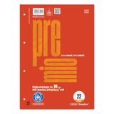Staufen premio ringbandinsteekhoezen - 5 blokken van elk 50 vel, DIN A4, gelijnd 22 (5 mm vierkant), 4 gaten, 90 g/m² gerecycled papier