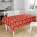 Bonamaison Tafelkleed, Anti-Mold, Sneldrogend, Waterdicht, 100% Polyester Tafellaken, Oranje Bordeaux, 140 x 160 Cm