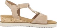 Gabor Dames Platte Sandalen Camel Nubuck Maat 39.5