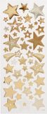 Merkloos / Sans marque Creativ Company B.V. Sterren vormen stickervel met 52x stuks - metallic goud