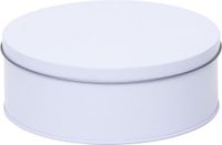 Merkloos The Box Blikken Rond koekblik opbergblik - wit - D18 x H7 cm