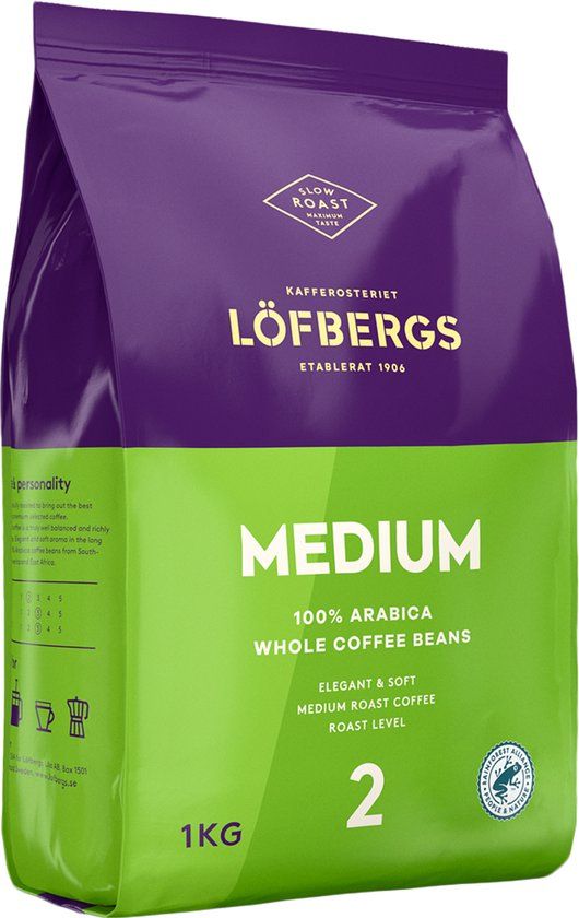 Löfbergs Coffee beans Medium Roast Rainforest Alliance, 1 kg