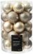 Decoris Onbreekbare kerstballen parel in koker 34 st