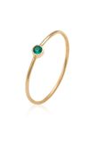 Elli - Ring - Dames filigraan met kristallen groen in 925 sterling zilver verguld - Dames