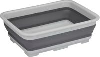 Alpina Wasmand/opbergmand opvouwbaar - kunststof - 12 Liter - grijs - 37 x 27 x 12 cm