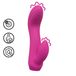 Loveline - mini vibromasseur incurvé avec lapin (rose)