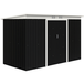 Pangivo Abri de jardin en acier galvanisé 3,6 m² avec kit de fondation cabanon rangement outils noir